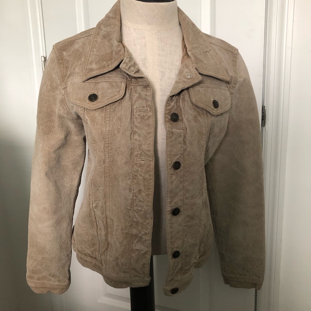 Vintage Fabio Suede Jacket in Beige